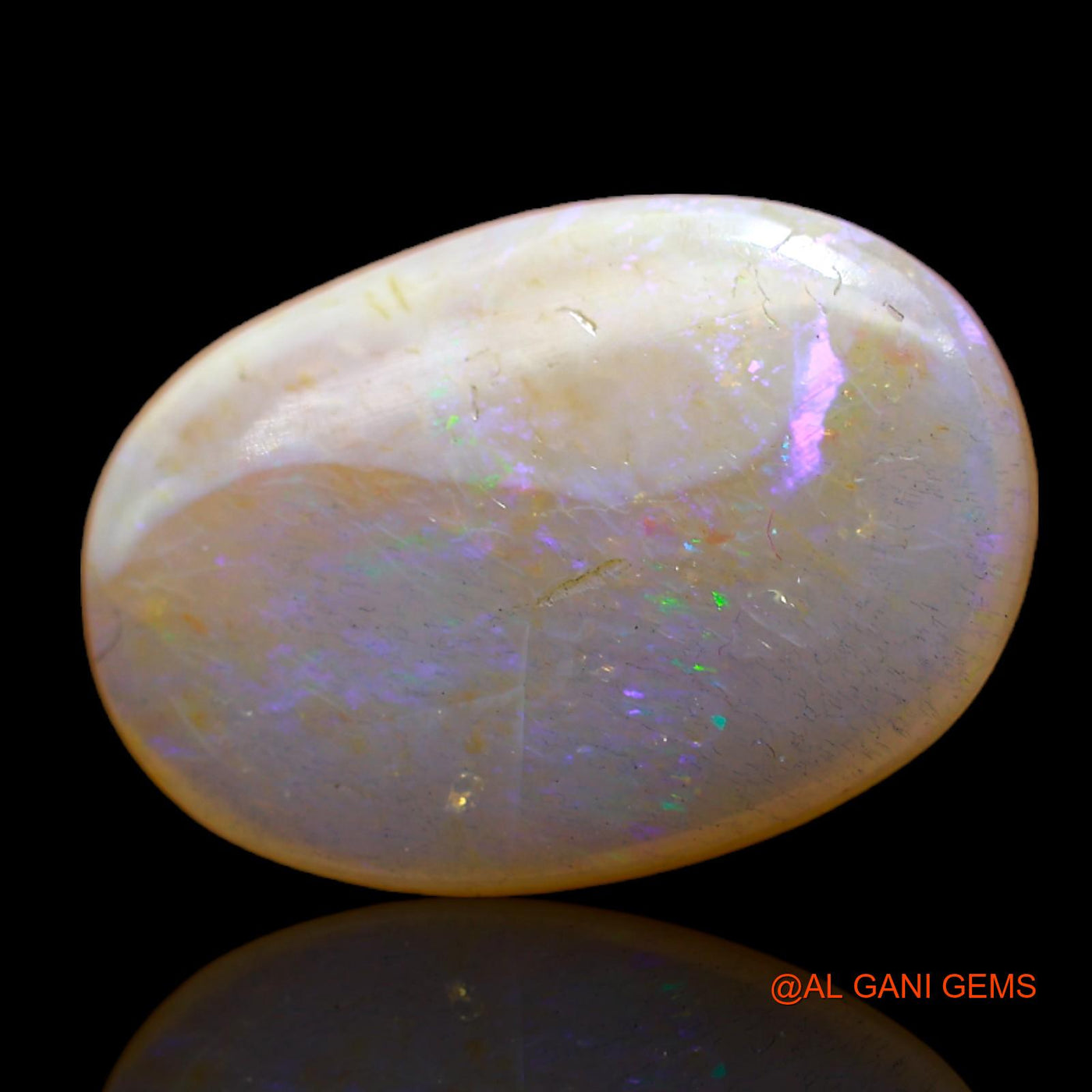 Natural Fire Opal Gemstone 8.00 Cts Loose Oval Cabochon From Australia 19x14x5 mm AB-466