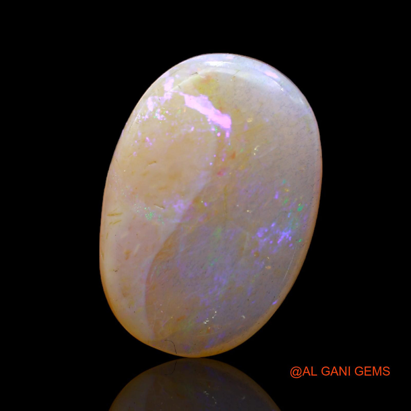 Natural Fire Opal Gemstone 8.00 Cts Loose Oval Cabochon From Australia 19x14x5 mm AB-466