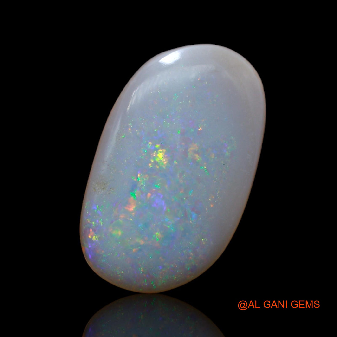 6.55 Cts Natural Australian Fire Opal Loose Gemstone Fancy Cabochon 21x12x3 mm AB-46