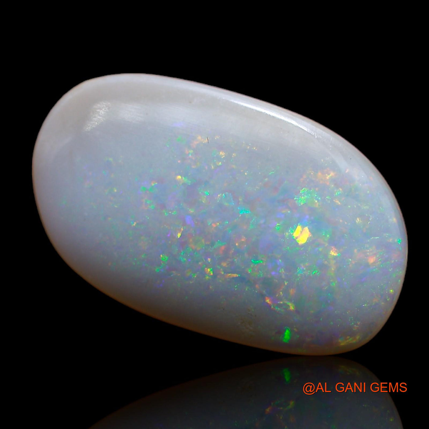 6.55 Cts Natural Australian Fire Opal Loose Gemstone Fancy Cabochon 21x12x3 mm AB-46