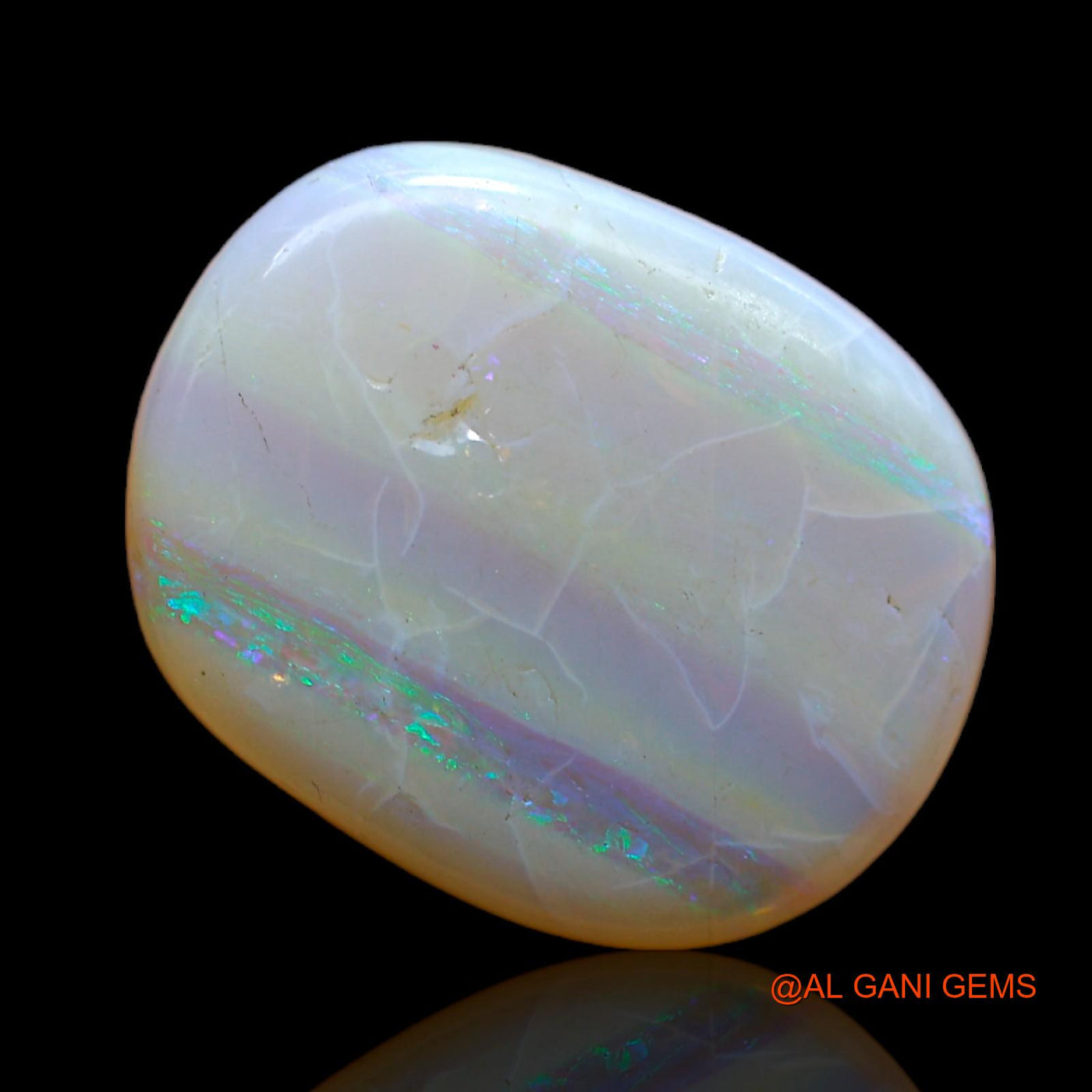 10.00 Cts Natural Australian Fire Opal Loose Gemstone Oval Cabochon 18x14x5 mm AB-471
