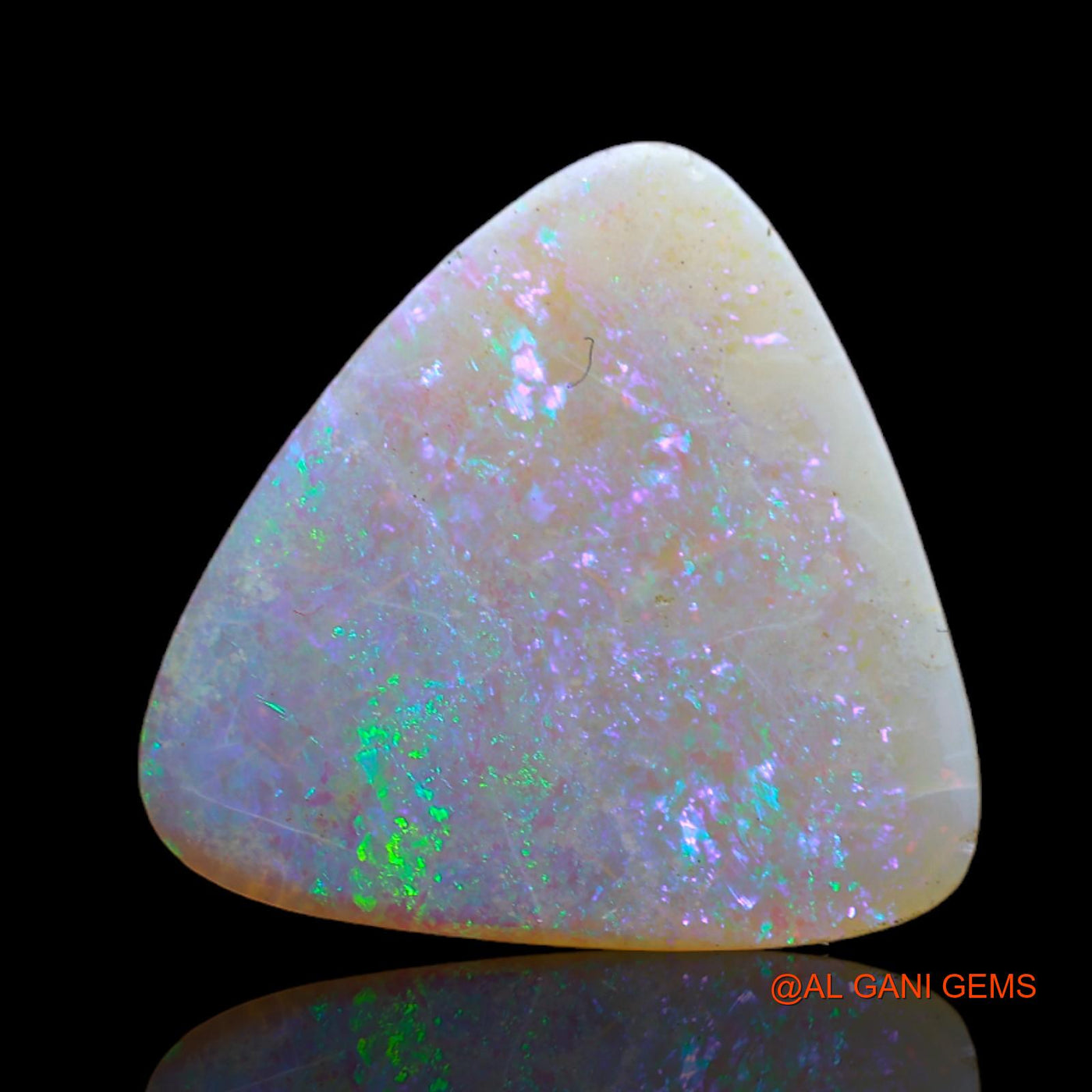 Natural Fire Opal Gemstone 4.00 Cts Loose Trillion Cabochon From Australia 16x16x2 mm AB-472