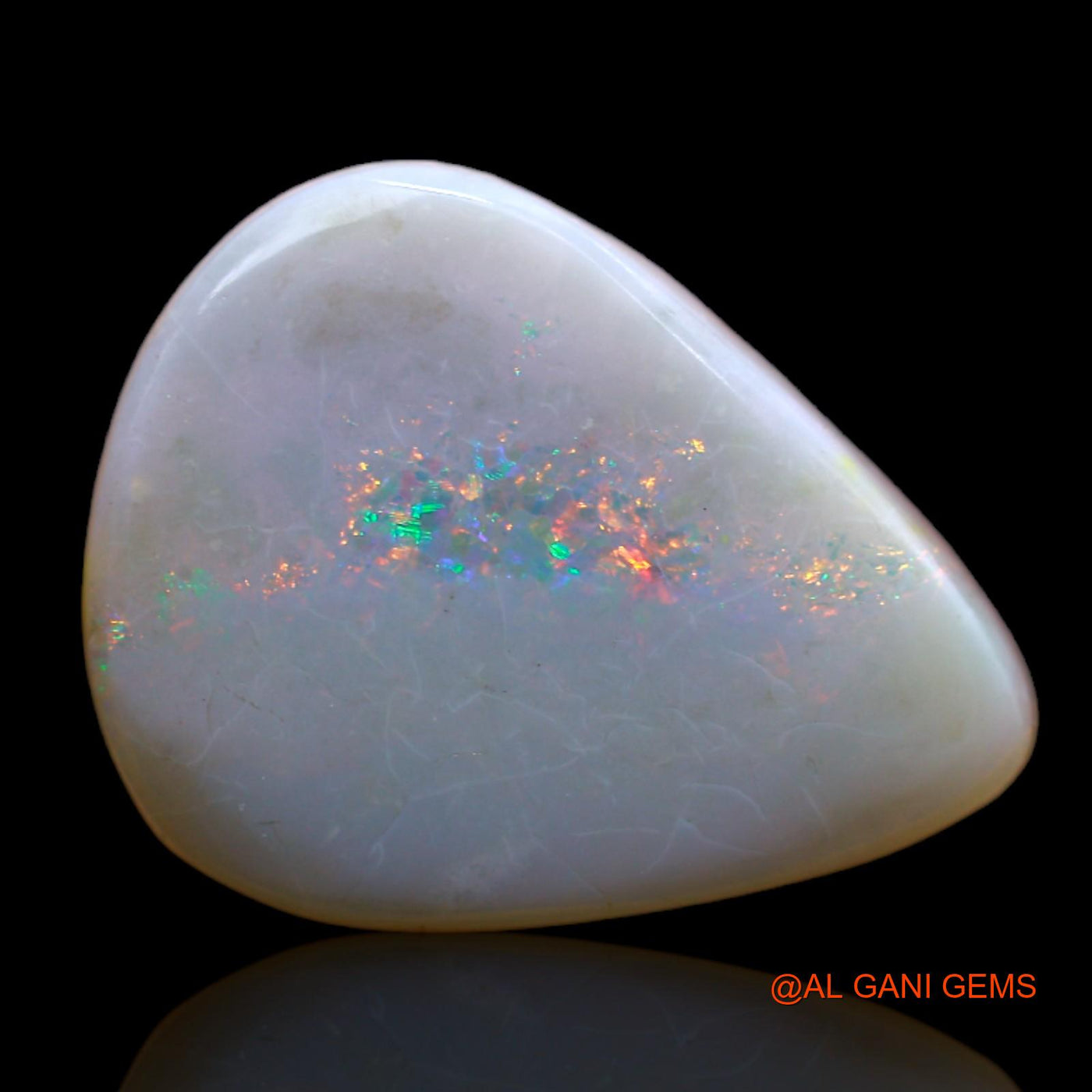 9.00 Cts Natural Australian Fire Opal Loose Gemstone Pear Cabochon 17x13x5 mm AB-474