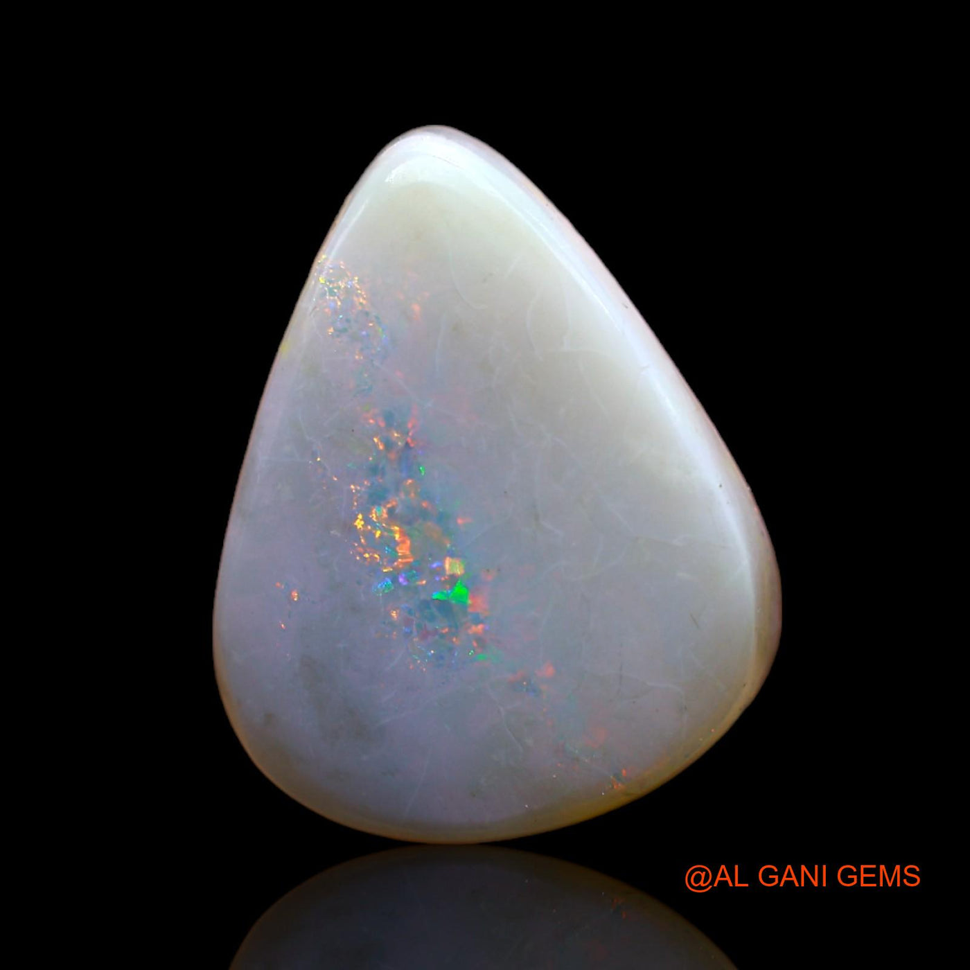 9.00 Cts Natural Australian Fire Opal Loose Gemstone Pear Cabochon 17x13x5 mm AB-474