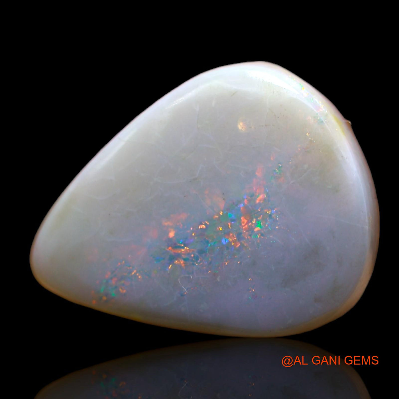 9.00 Cts Natural Australian Fire Opal Loose Gemstone Pear Cabochon 17x13x5 mm AB-474