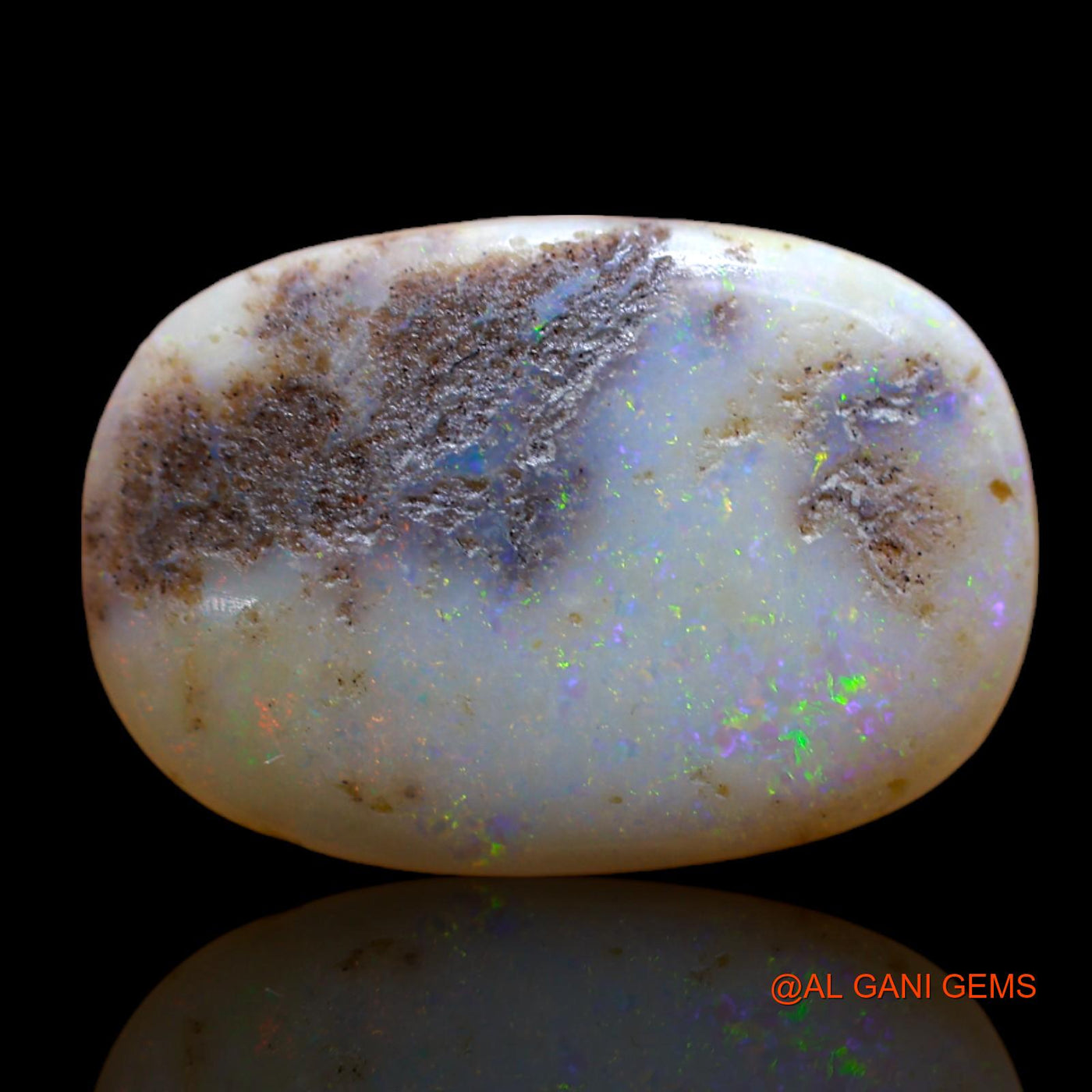 7.00 Cts Unheated Australian Fire Opal Loose Gemstone Oval Cabochon Natural 19x13x4 mm AB-476
