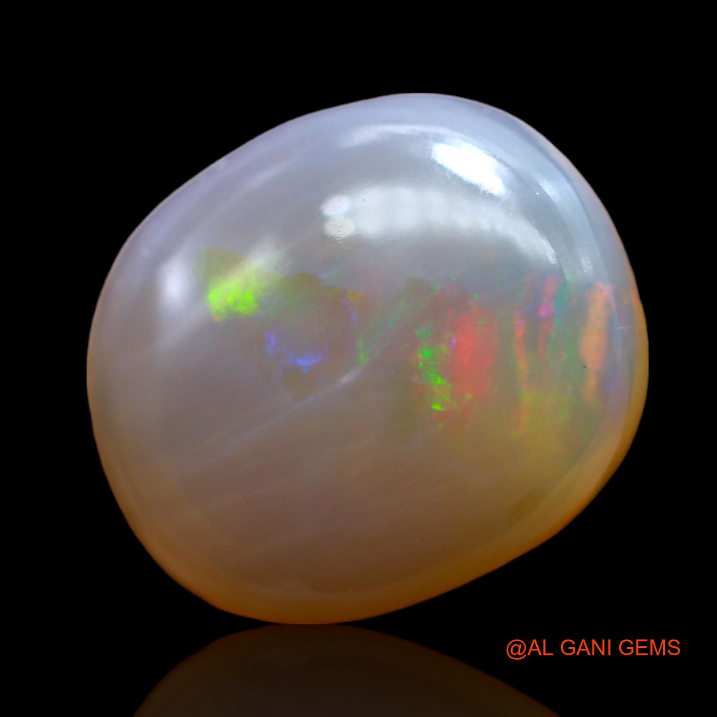 Natural Fire Opal Gemstone 12.00 Cts Loose Oval Cabochon From Australia 17x14x6 mm AB-477