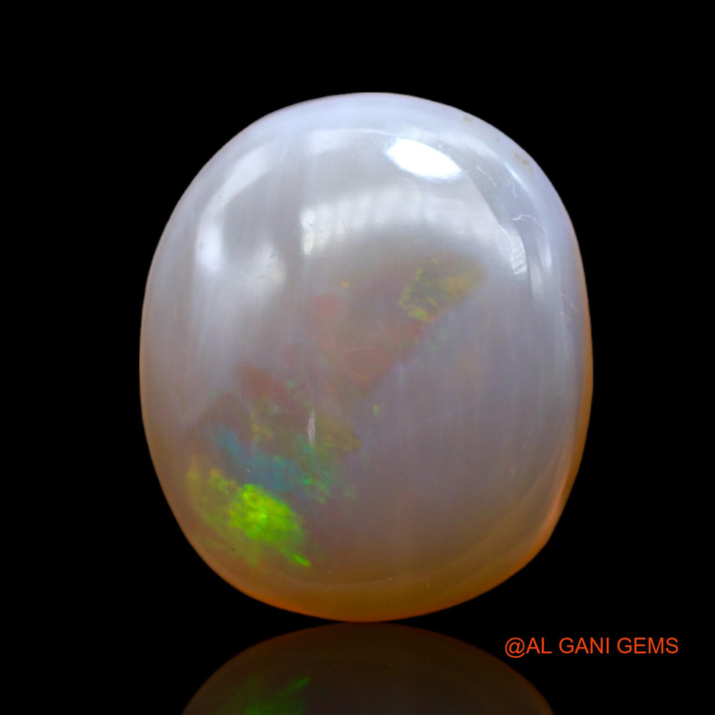 Natural Fire Opal Gemstone 12.00 Cts Loose Oval Cabochon From Australia 17x14x6 mm AB-477