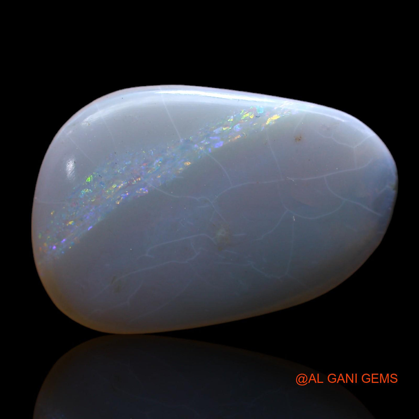 6.00 Cts Natural Australian Fire Opal Loose Gemstone Fancy Cabochon 19x13x3 mm AB-478