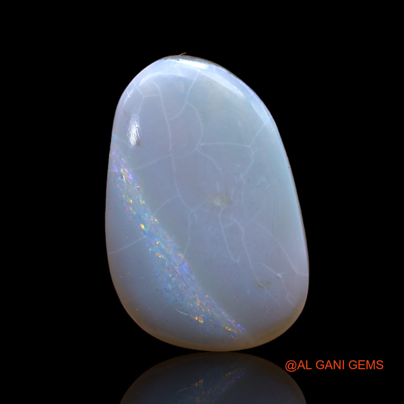 6.00 Cts Natural Australian Fire Opal Loose Gemstone Fancy Cabochon 19x13x3 mm AB-478