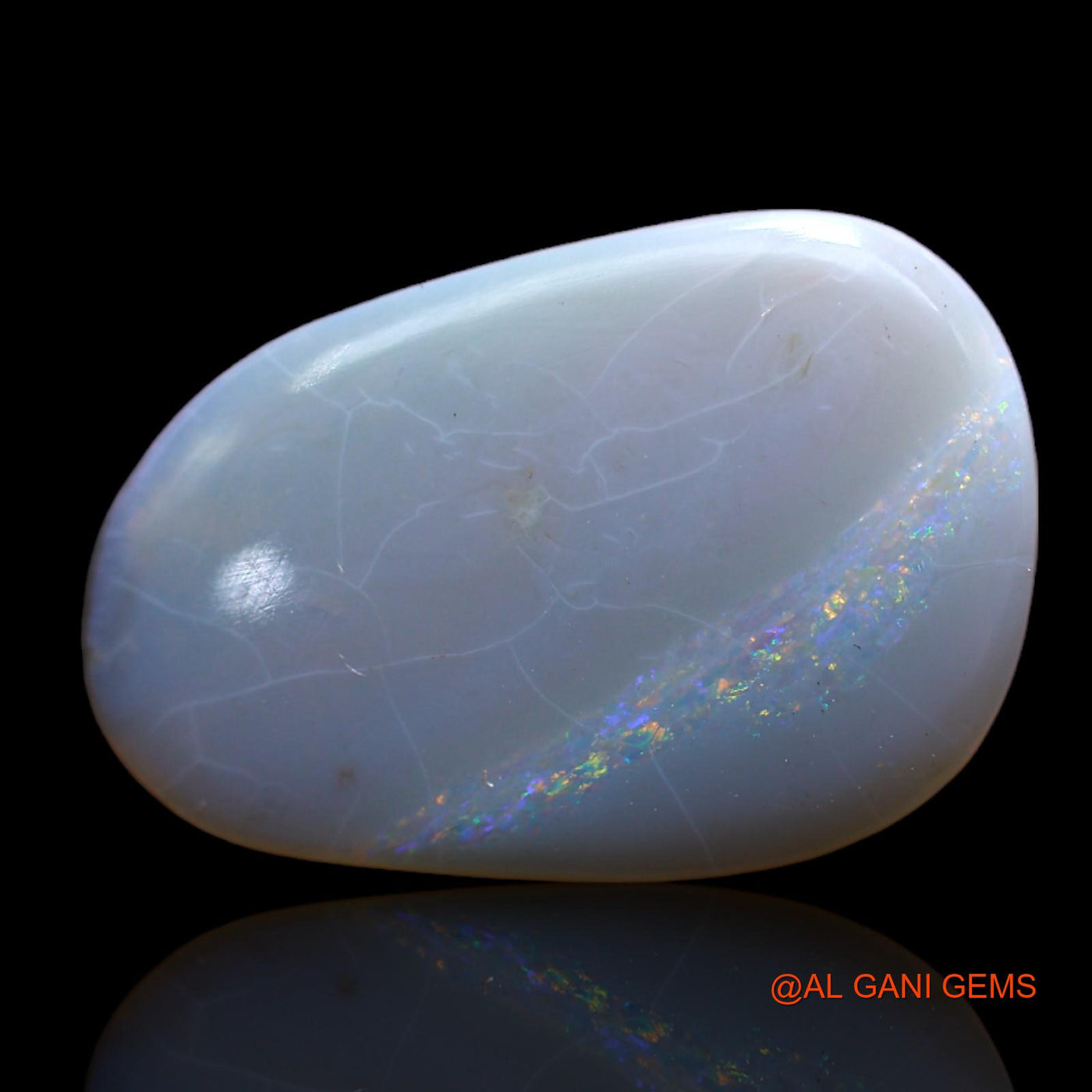6.00 Cts Natural Australian Fire Opal Loose Gemstone Fancy Cabochon 19x13x3 mm AB-478