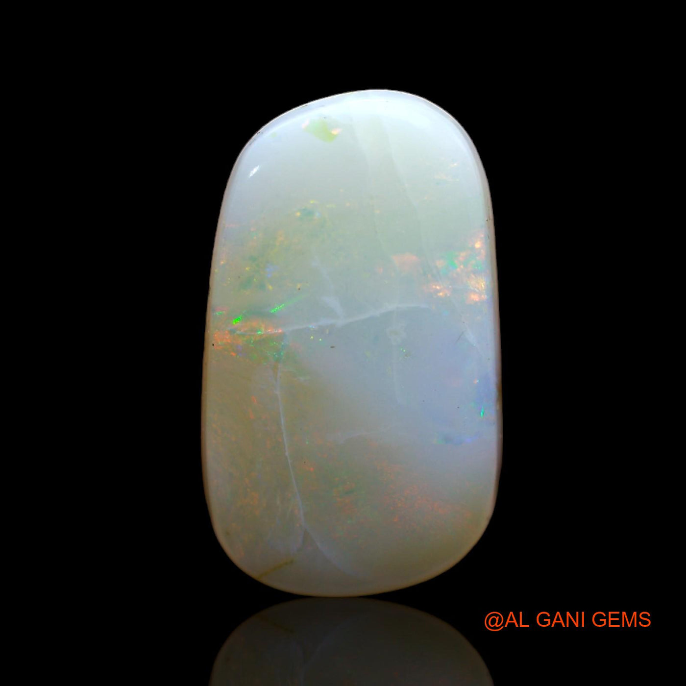 Natural Untreated Fire Opal Loose Gemstone Fancy Cabochon From Australia 7.00 Cts 19x12x4 mm AB-479