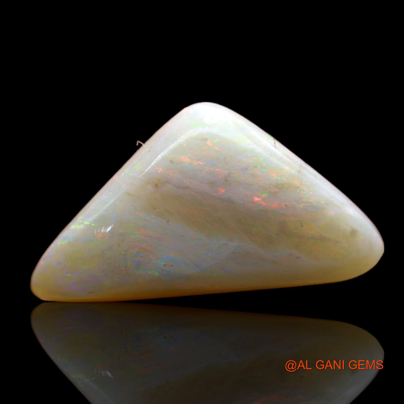 8.00 Cts Natural Australian Fire Opal Loose Gemstone Trillion Cabochon 21x11x5 mm AB-482