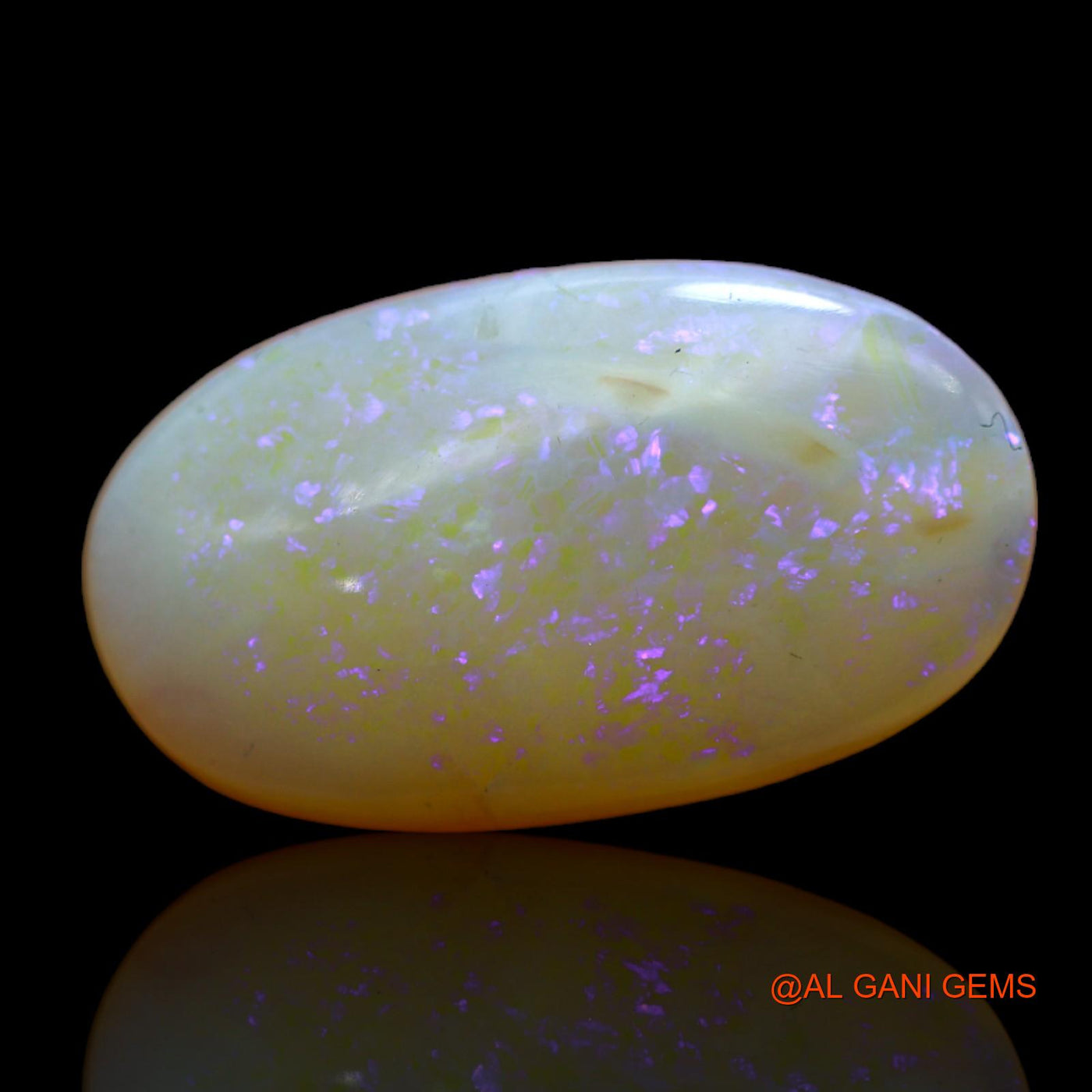 Natural Fire Opal Gemstone 8.00 Cts Loose Oval Cabochon From Australia 21x12x6 mm AB-483
