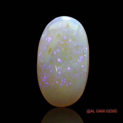 Natural Fire Opal Gemstone 8.00 Cts Loose Oval Cabochon From Australia 21x12x6 mm AB-483