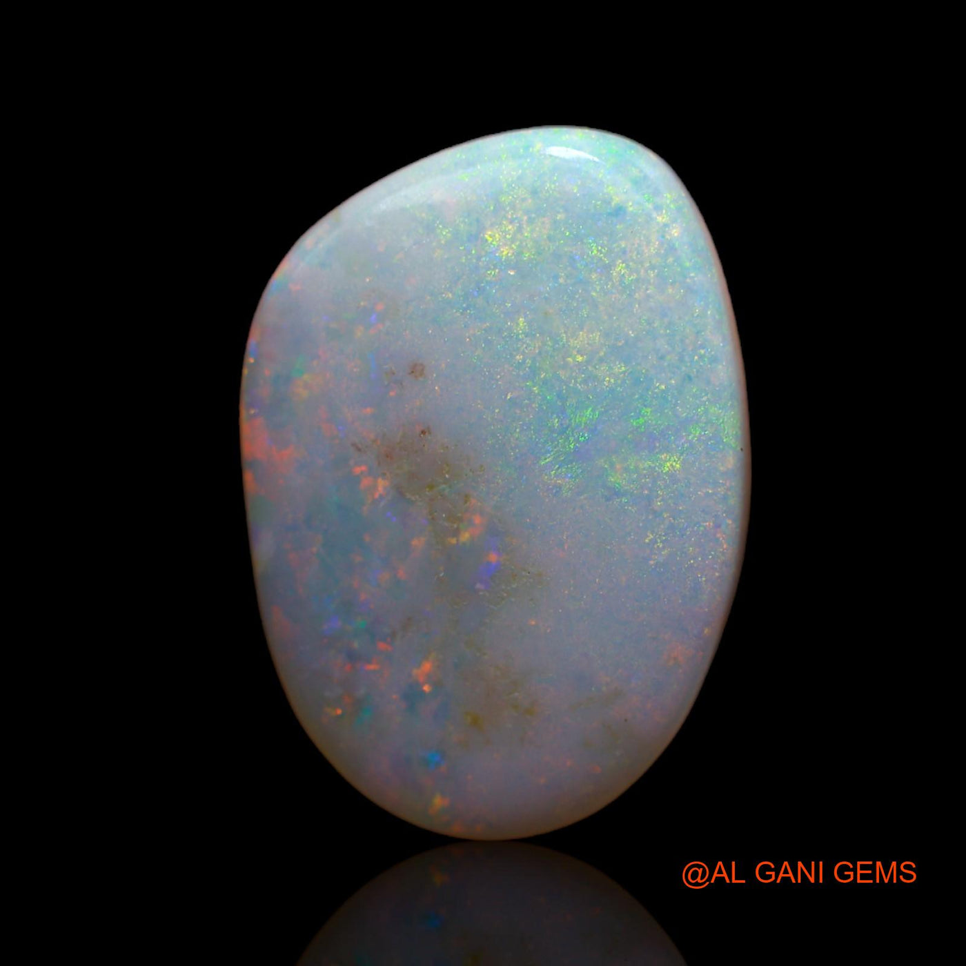 8.65 Cts Natural Australian Fire Opal Loose Gemstone Fancy Cabochon 20x14x4 mm AB-48