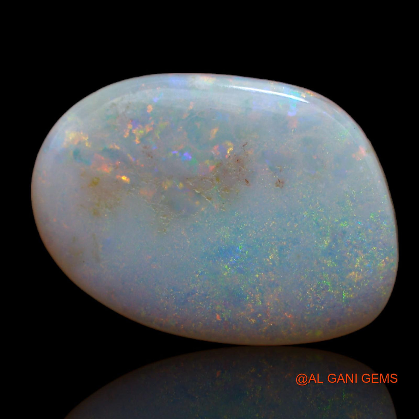 8.65 Cts Natural Australian Fire Opal Loose Gemstone Fancy Cabochon 20x14x4 mm AB-48