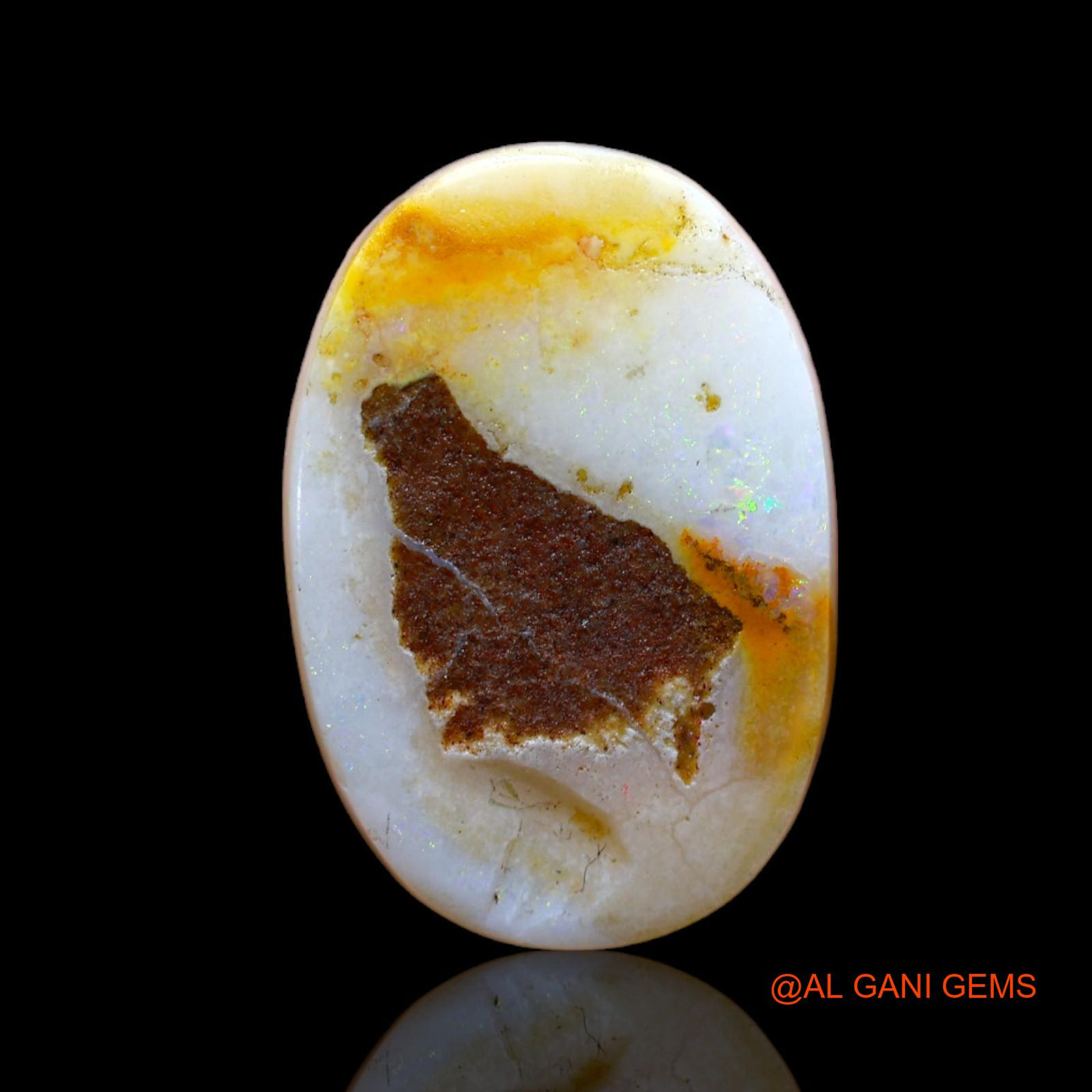 4.00 Cts Natural Australian Fire Opal Loose Gemstone Oval Cabochon 18x12x2 mm AB-490