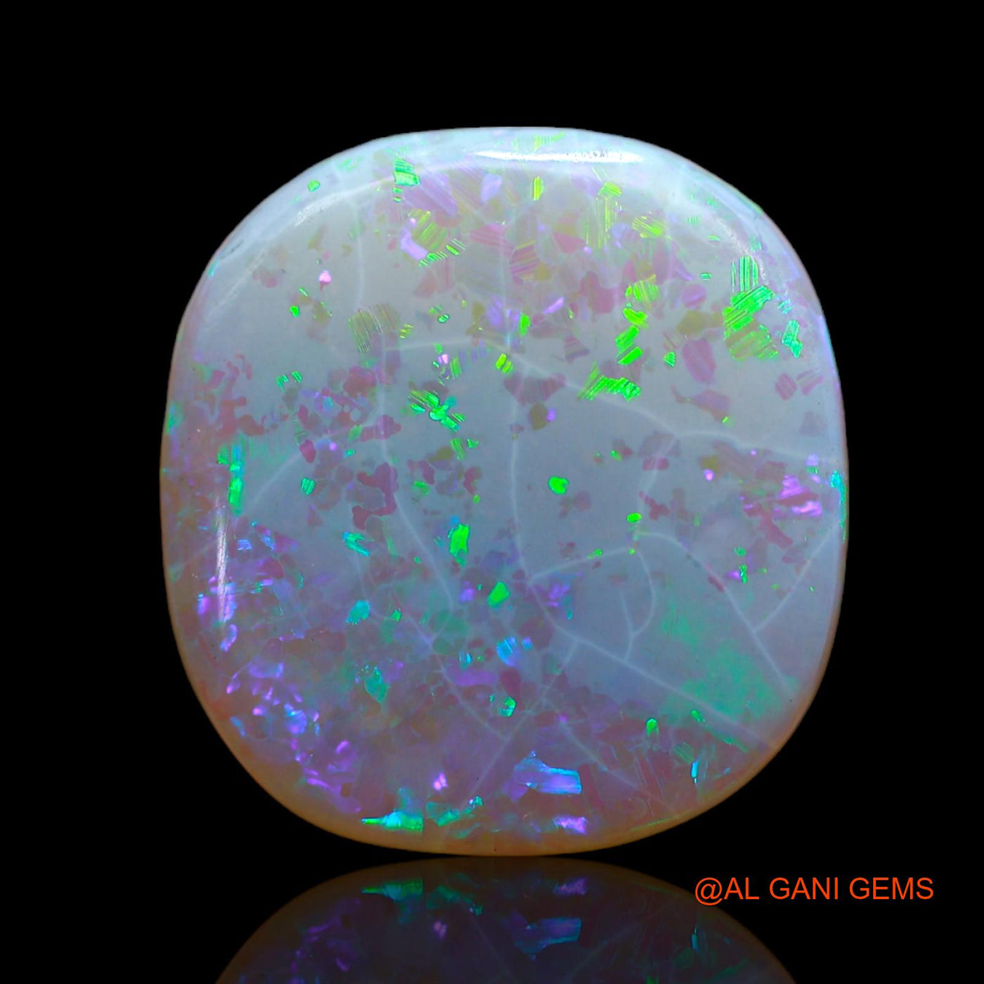 7.00 Cts Natural Australian Fire Opal Loose Gemstone Oval Cabochon 16x15x3 mm AB-492