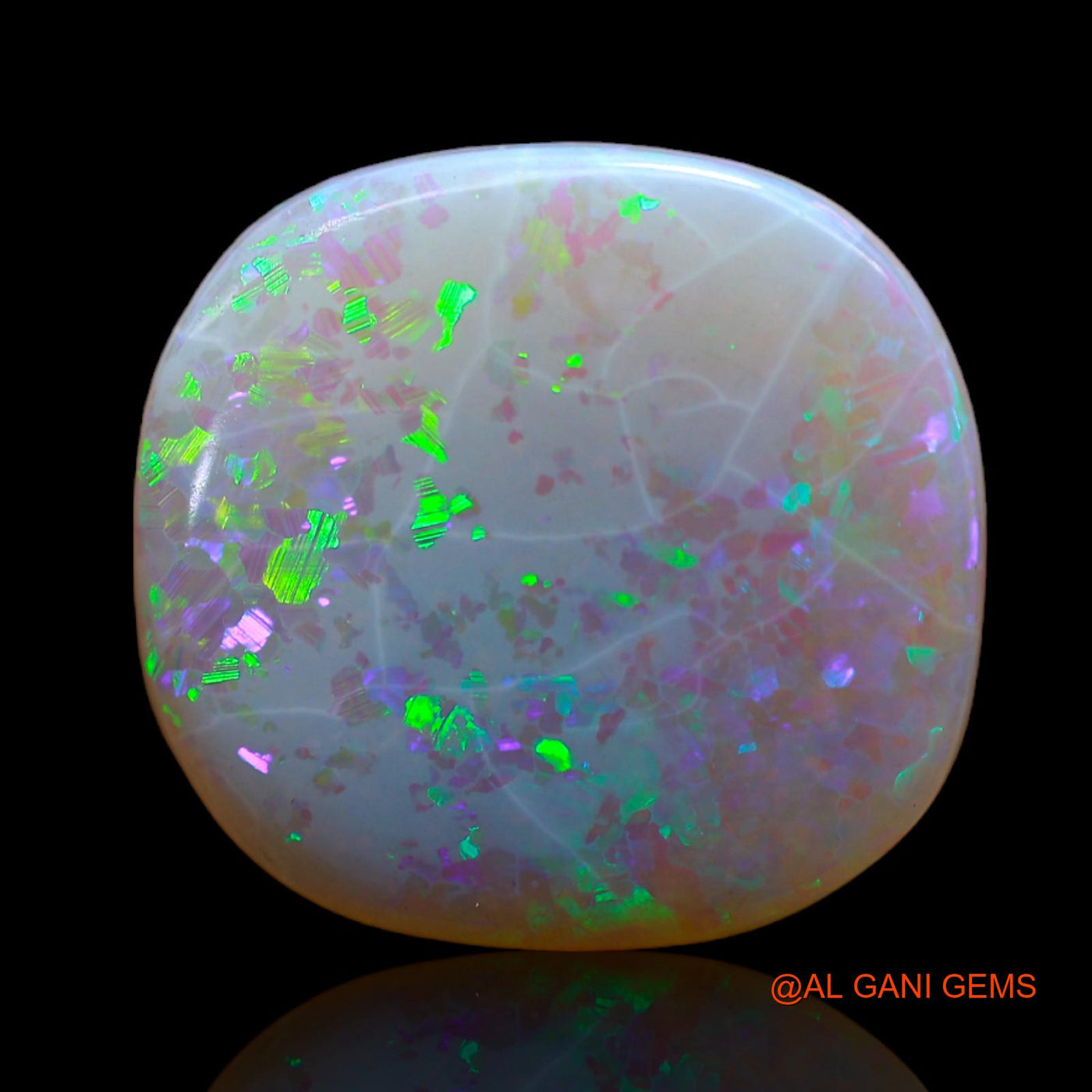 7.00 Cts Natural Australian Fire Opal Loose Gemstone Oval Cabochon 16x15x3 mm AB-492