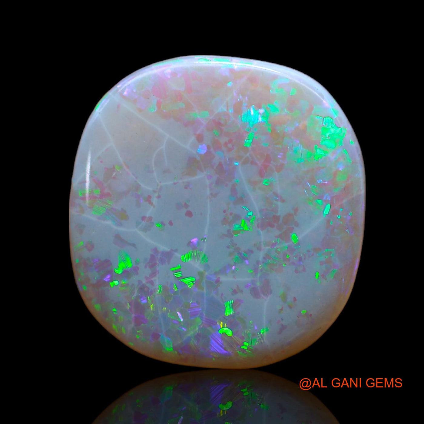 7.00 Cts Natural Australian Fire Opal Loose Gemstone Oval Cabochon 16x15x3 mm AB-492