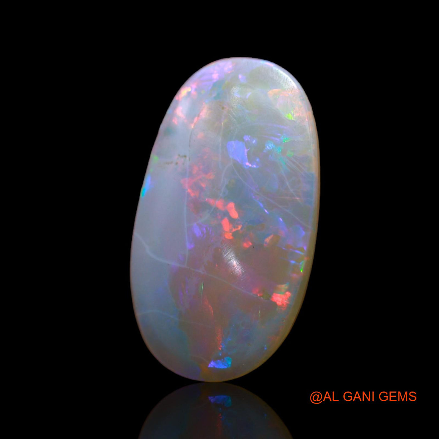 4.00 Cts Natural Australian Fire Opal Loose Gemstone Oval Cabochon 19x11x3 mm AB-494