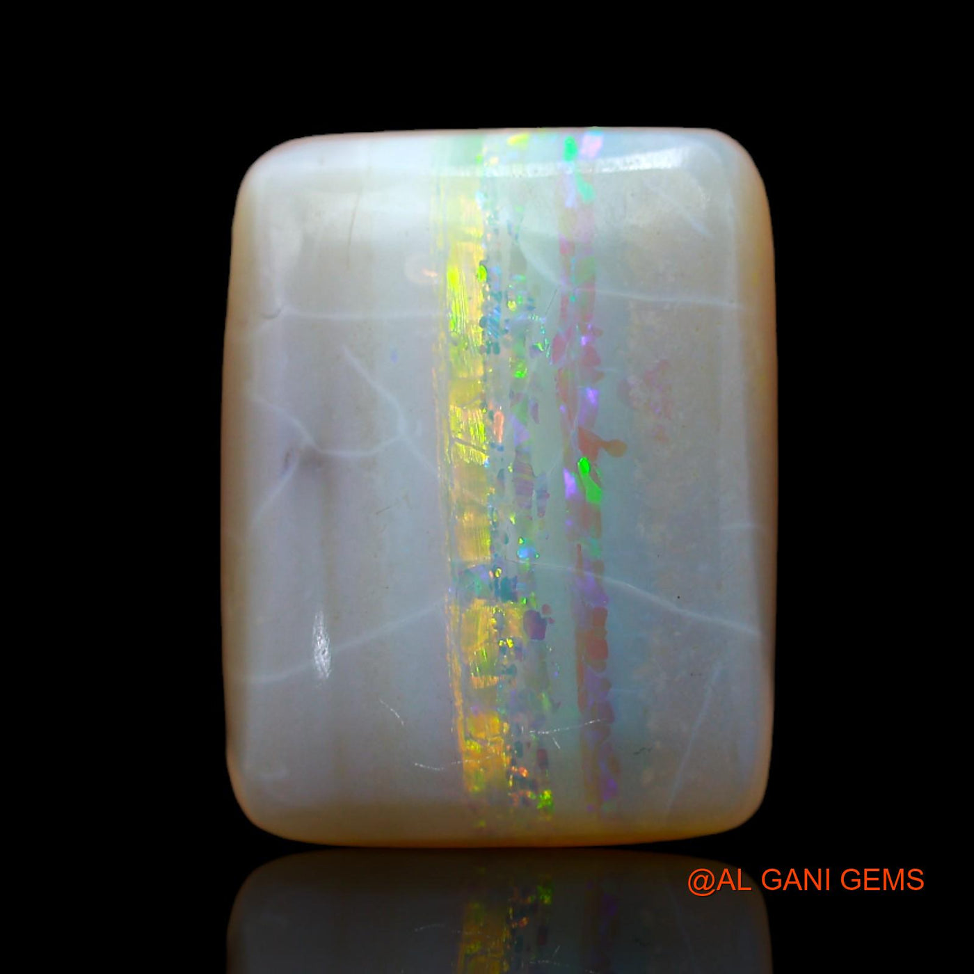 9.00 Cts Natural Australian Fire Opal Loose Gemstone Square Cabochon 14x11x6 mm AB-497