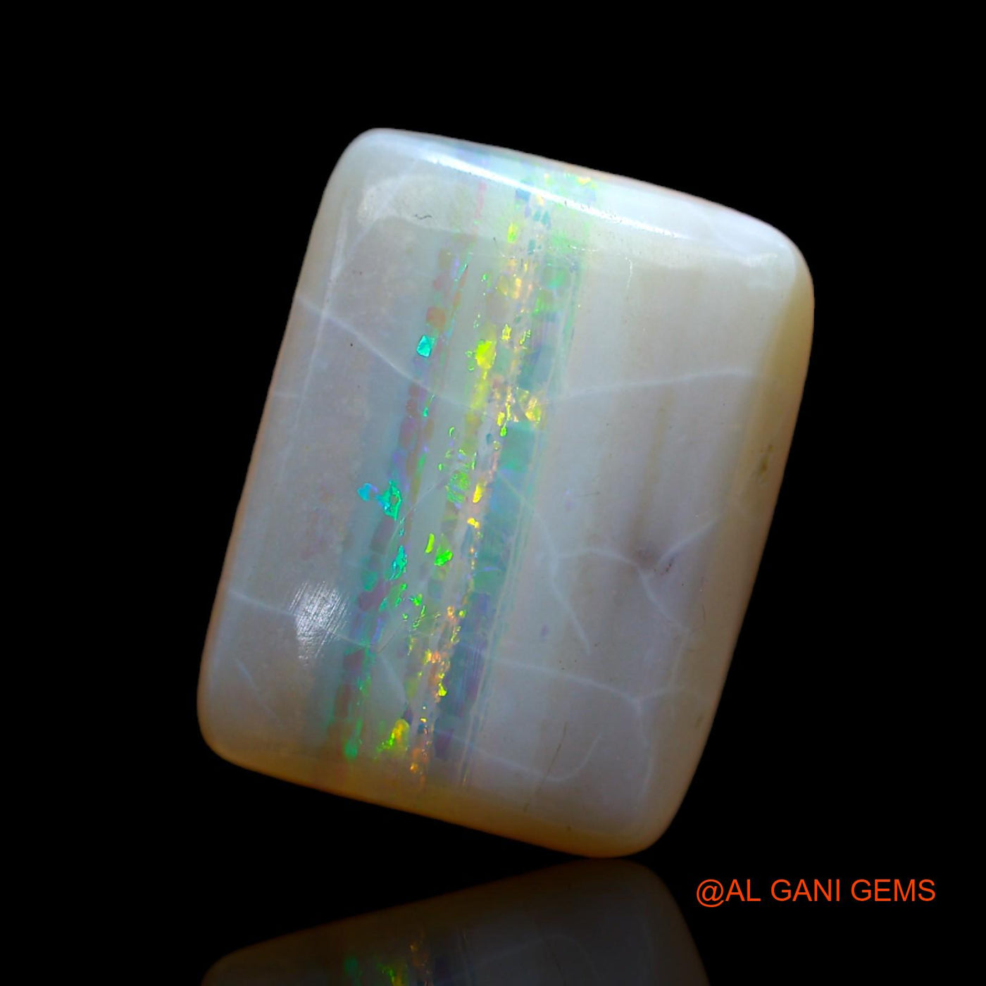 9.00 Cts Natural Australian Fire Opal Loose Gemstone Square Cabochon 14x11x6 mm AB-497