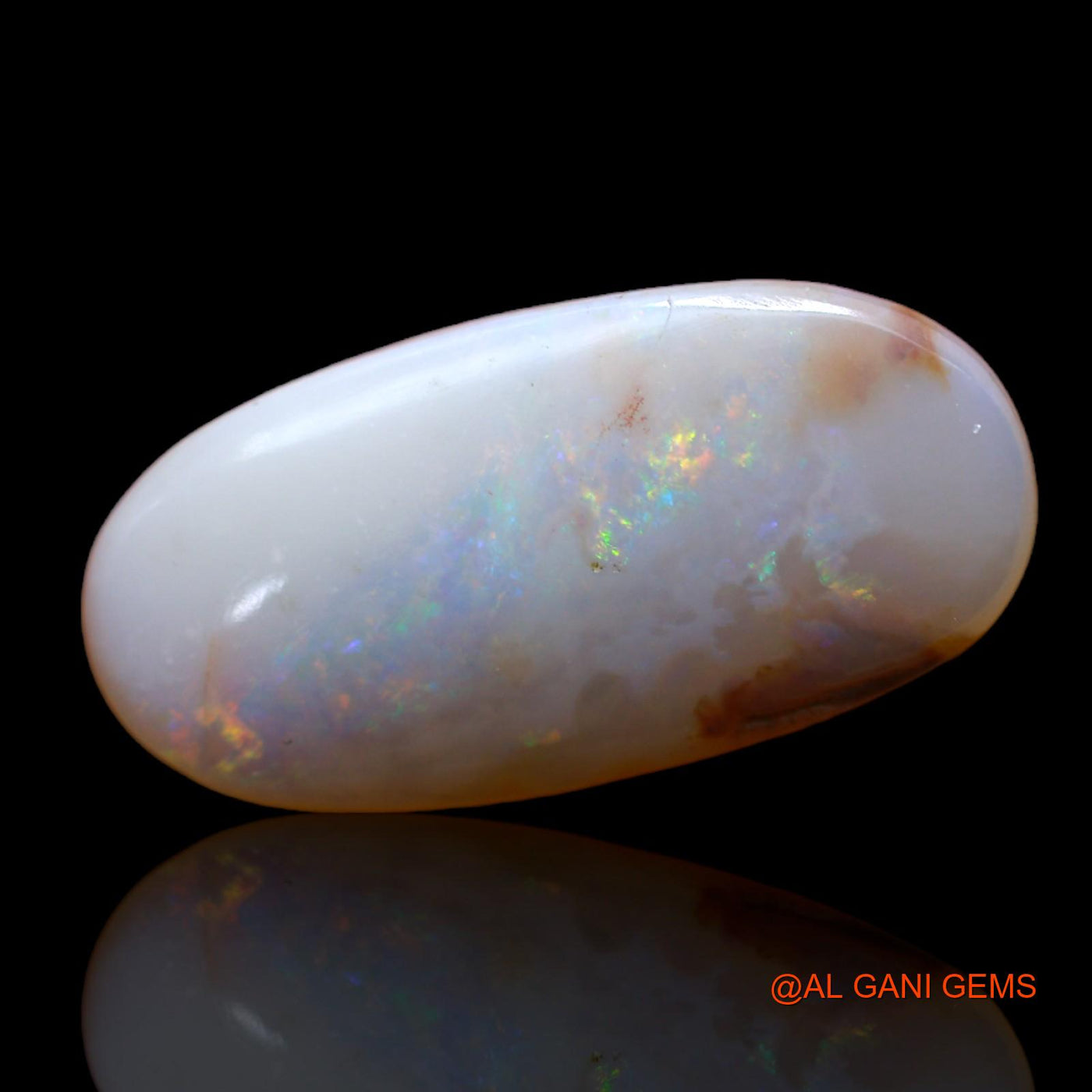 Natural Untreated Fire Opal Loose Gemstone Oval Cabochon From Australia 5.00 Cts 21x10x4 mm AB-501