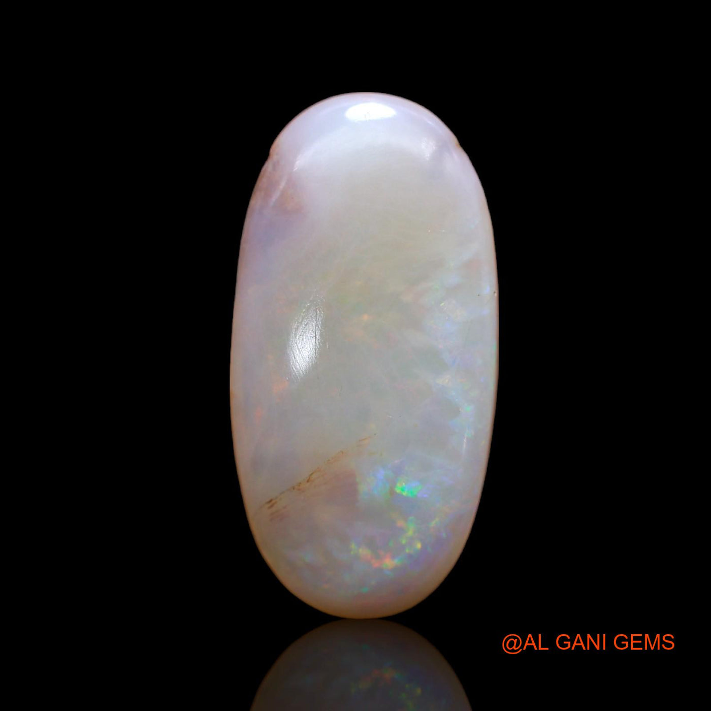 Natural Untreated Fire Opal Loose Gemstone Oval Cabochon From Australia 5.00 Cts 21x10x4 mm AB-501
