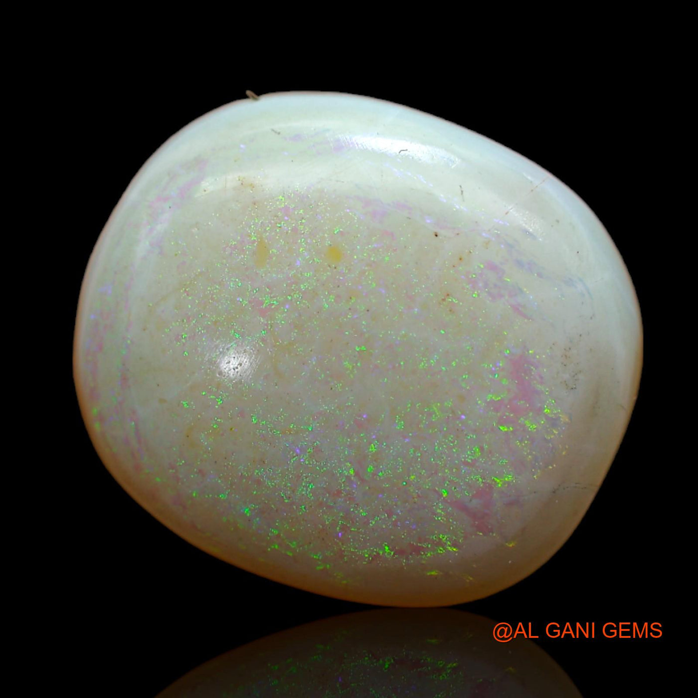 Natural Untreated Fire Opal Loose Gemstone Oval Cabochon From Australia 8.00 Cts 15x13x5 mm AB-502