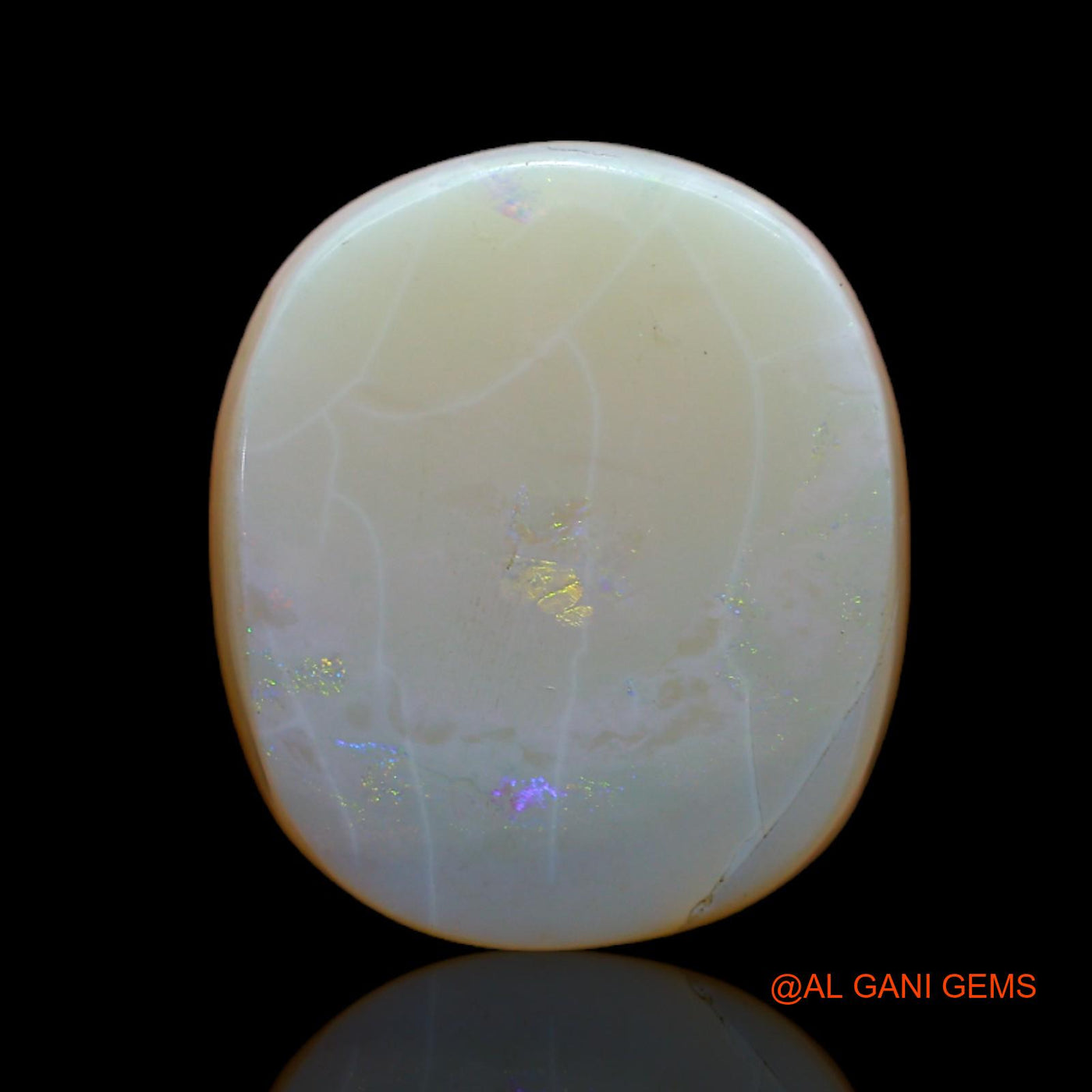 Natural Untreated Fire Opal Loose Gemstone Oval Cabochon From Australia 8.00 Cts 15x13x5 mm AB-502