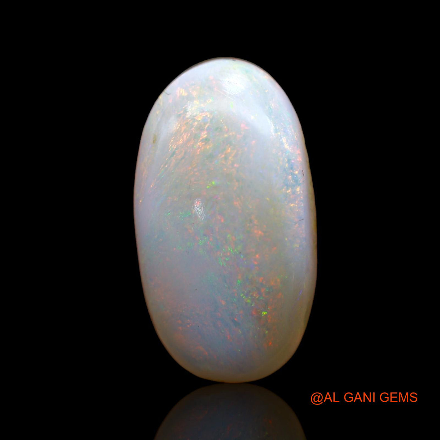 Natural Untreated Fire Opal Loose Gemstone Oval Cabochon From Australia 6.00 Cts 18x10x5 mm AB-503