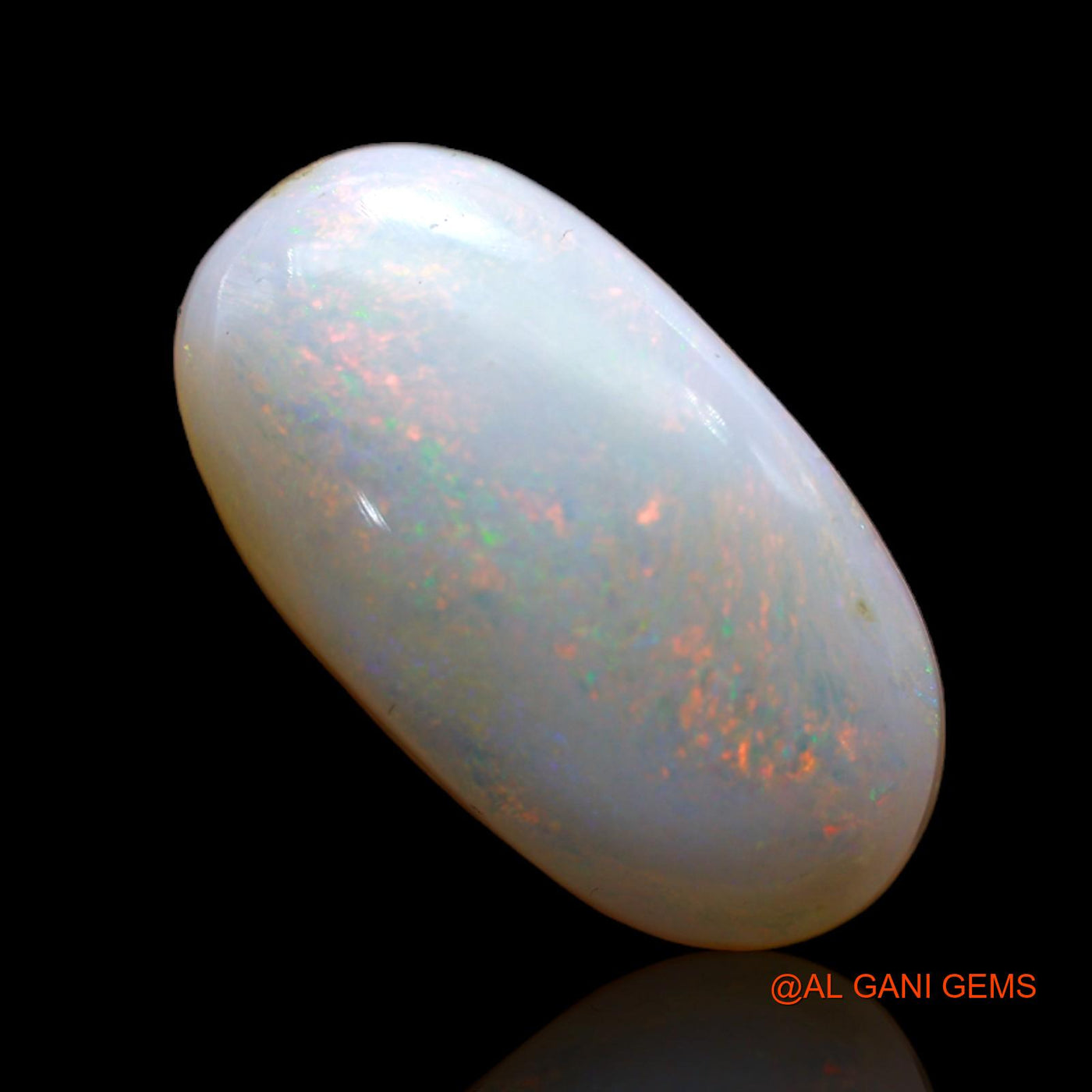 Natural Untreated Fire Opal Loose Gemstone Oval Cabochon From Australia 6.00 Cts 18x10x5 mm AB-503
