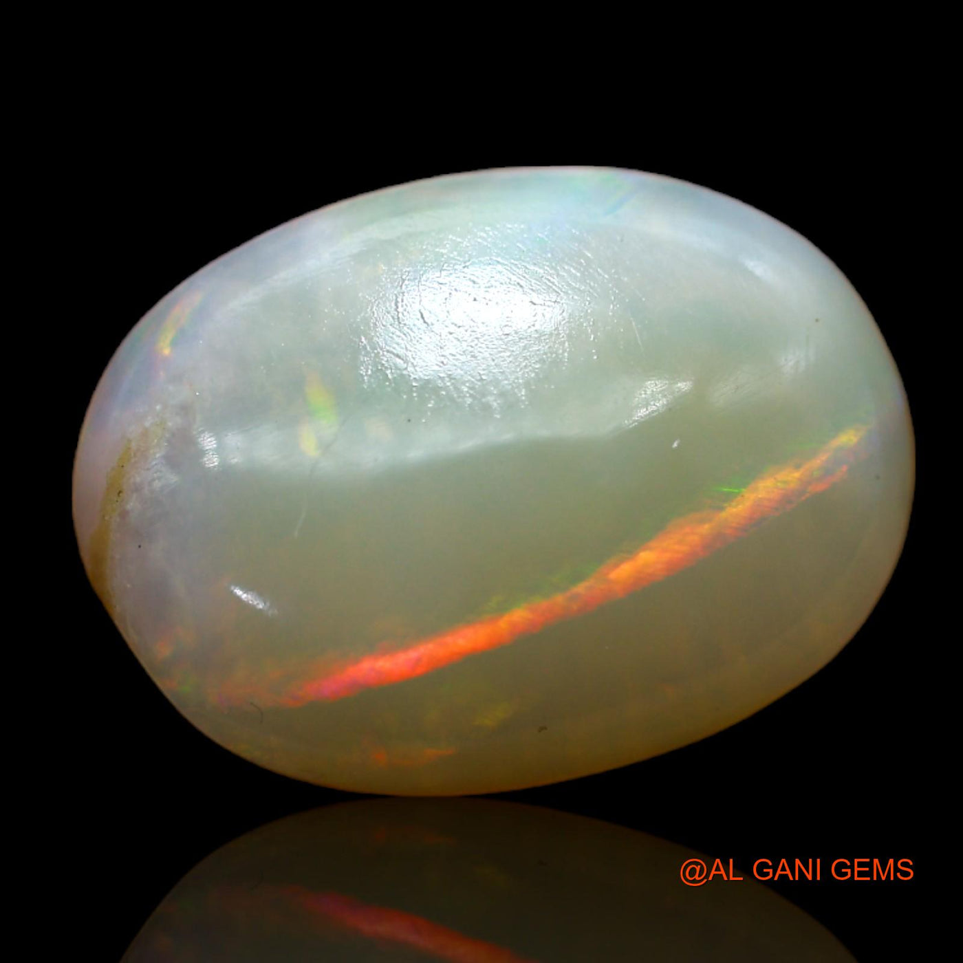 6.00 Cts Unheated Australian Fire Opal Loose Gemstone Oval Cabochon Natural 17x12x5 mm AB-510
