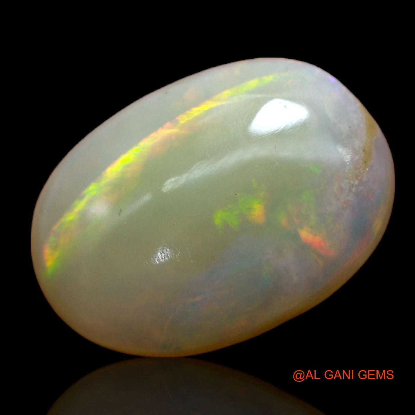 6.00 Cts Unheated Australian Fire Opal Loose Gemstone Oval Cabochon Natural 17x12x5 mm AB-510