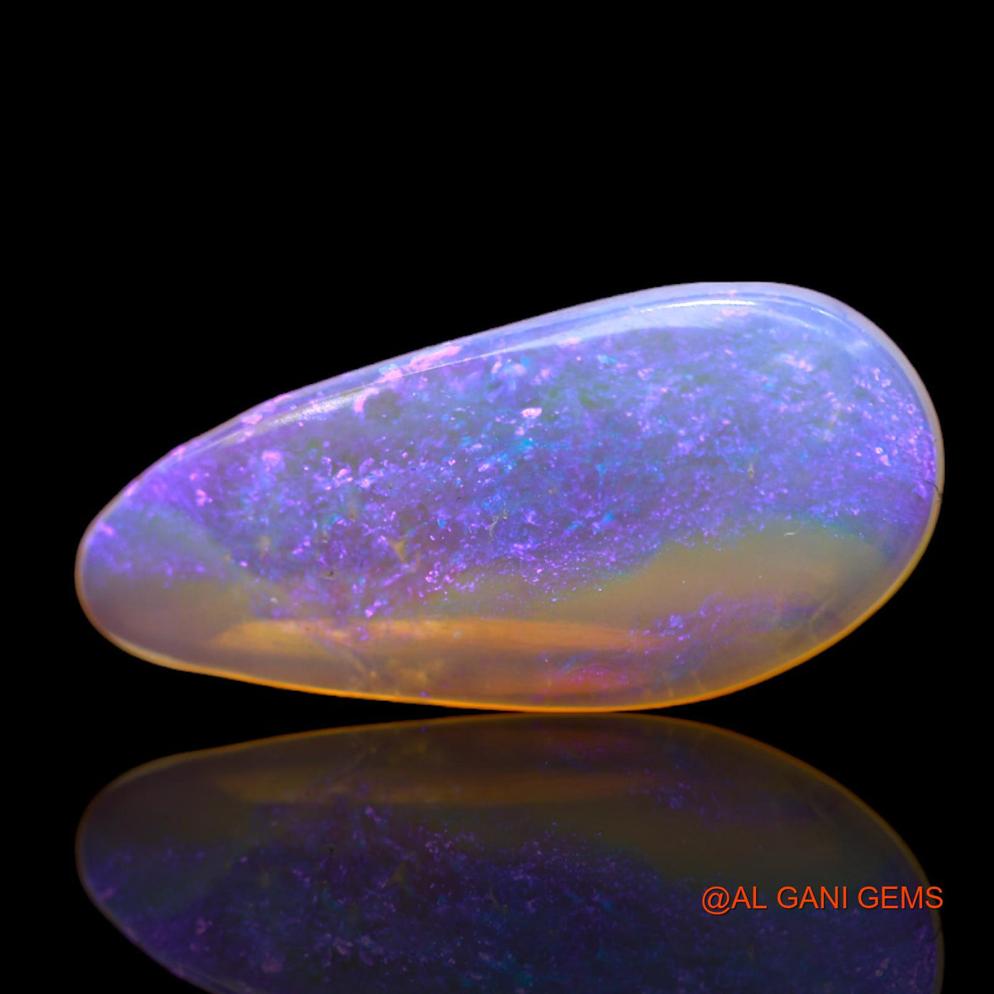 3.60 Cts Natural Australian Fire Opal Loose Gemstone Fancy Cabochon 21x9x3 mm AB-511