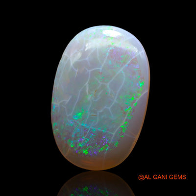 4.00 Cts Unheated Australian Fire Opal Loose Gemstone Oval Cabochon Natural 17x11x3 mm AB-514