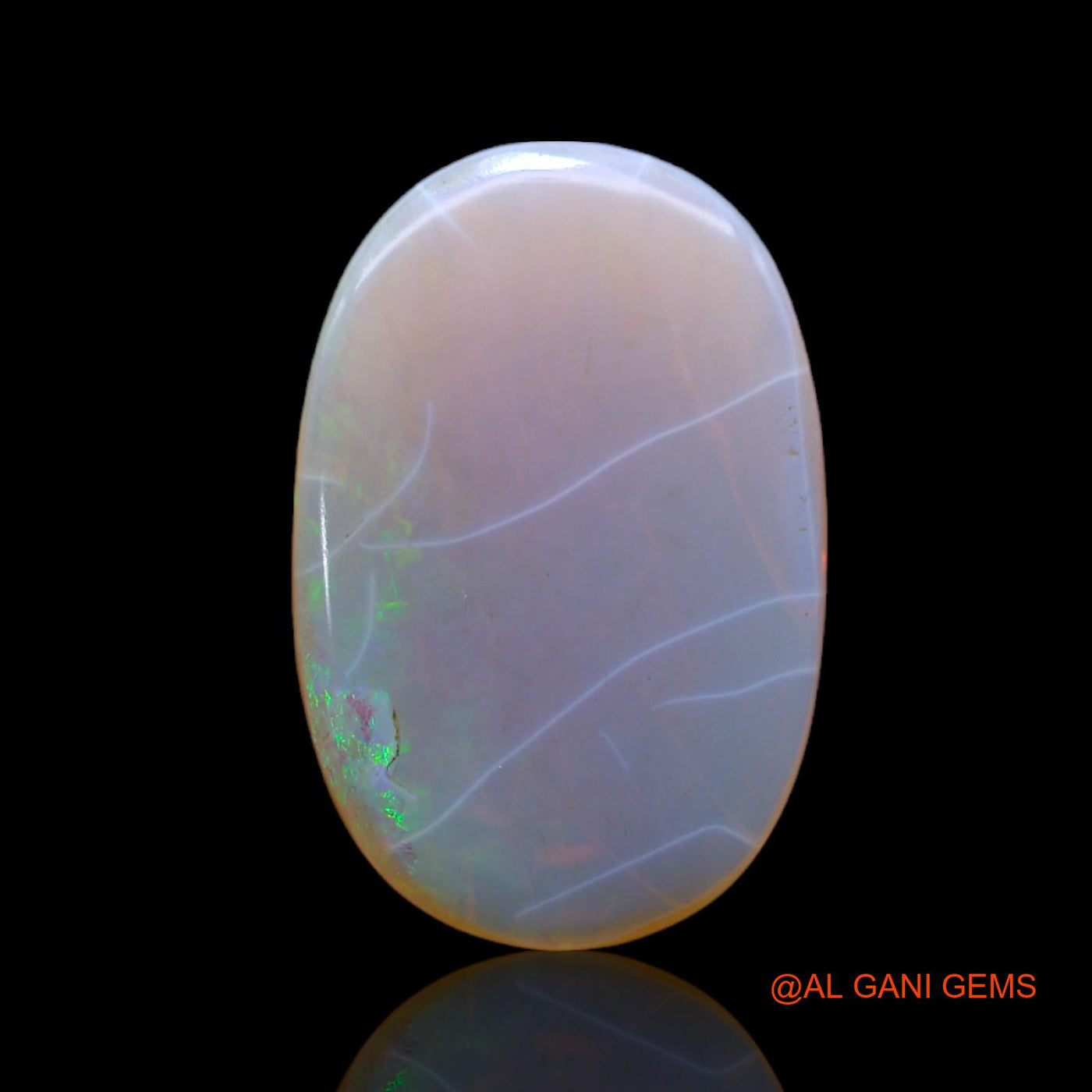 4.00 Cts Unheated Australian Fire Opal Loose Gemstone Oval Cabochon Natural 17x11x3 mm AB-514