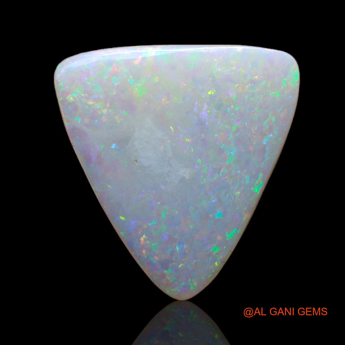 2.40 Cts Natural Australian Fire Opal Loose Gemstone Trillion Cabochon 14x14x2 mm AB-515