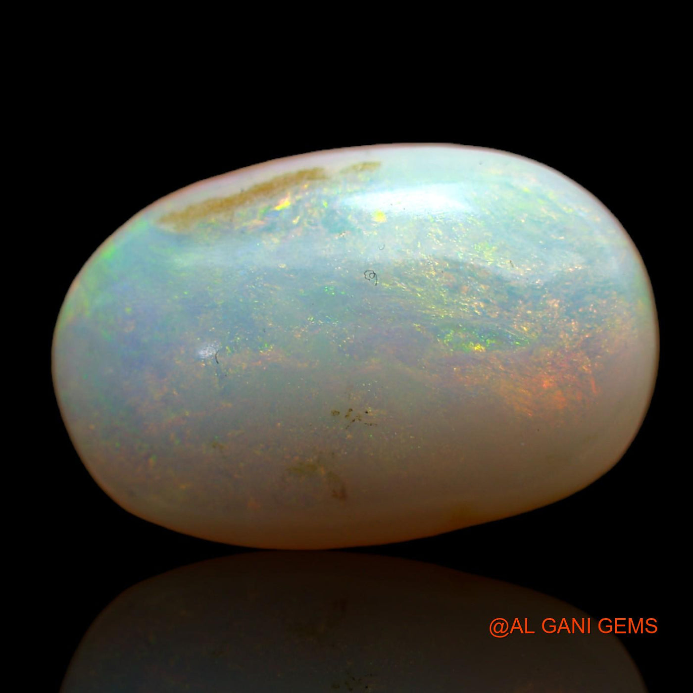 Natural Fire Opal Gemstone 6.00 Cts Loose Oval Cabochon From Australia 16x11x5 mm AB-517