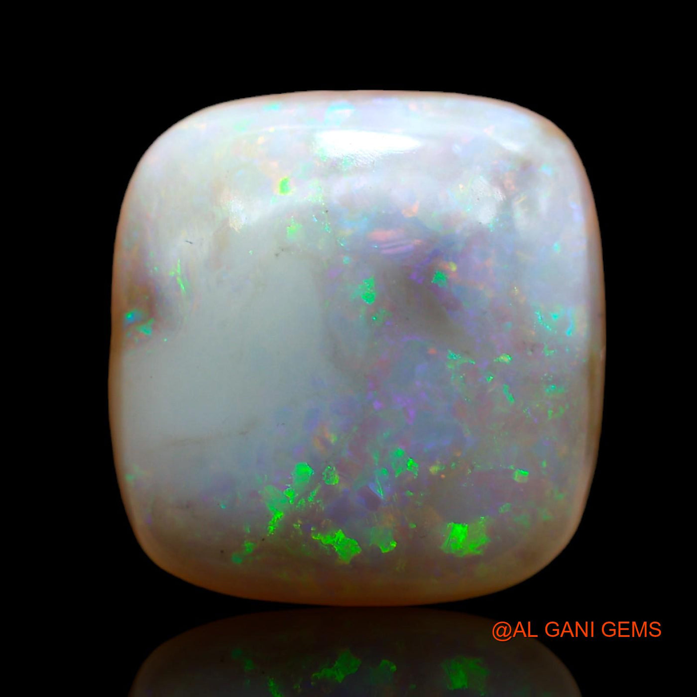 7.00 Cts Natural Australian Fire Opal Loose Gemstone Square Cabochon 13x13x5 mm AB-519