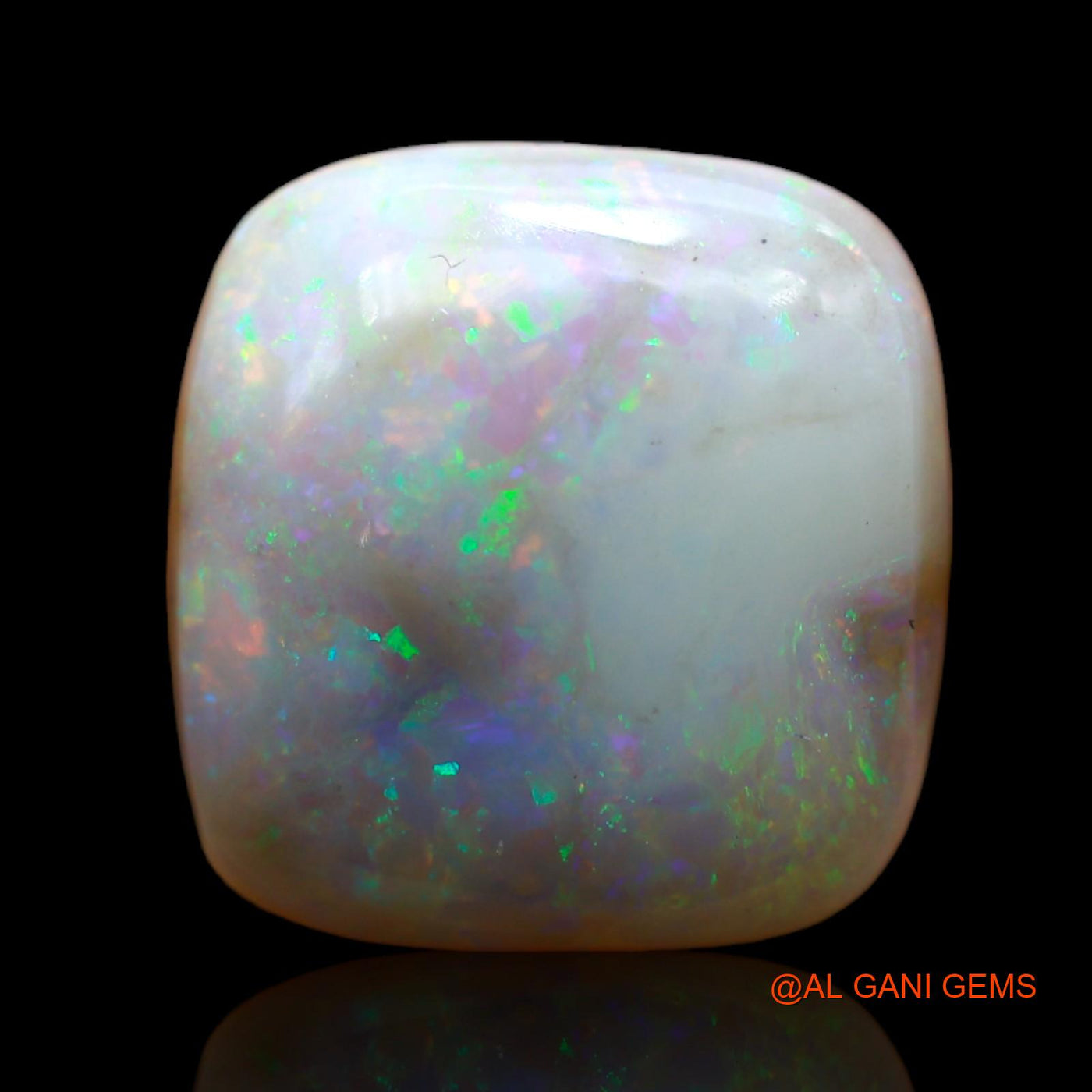 7.00 Cts Natural Australian Fire Opal Loose Gemstone Square Cabochon 13x13x5 mm AB-519