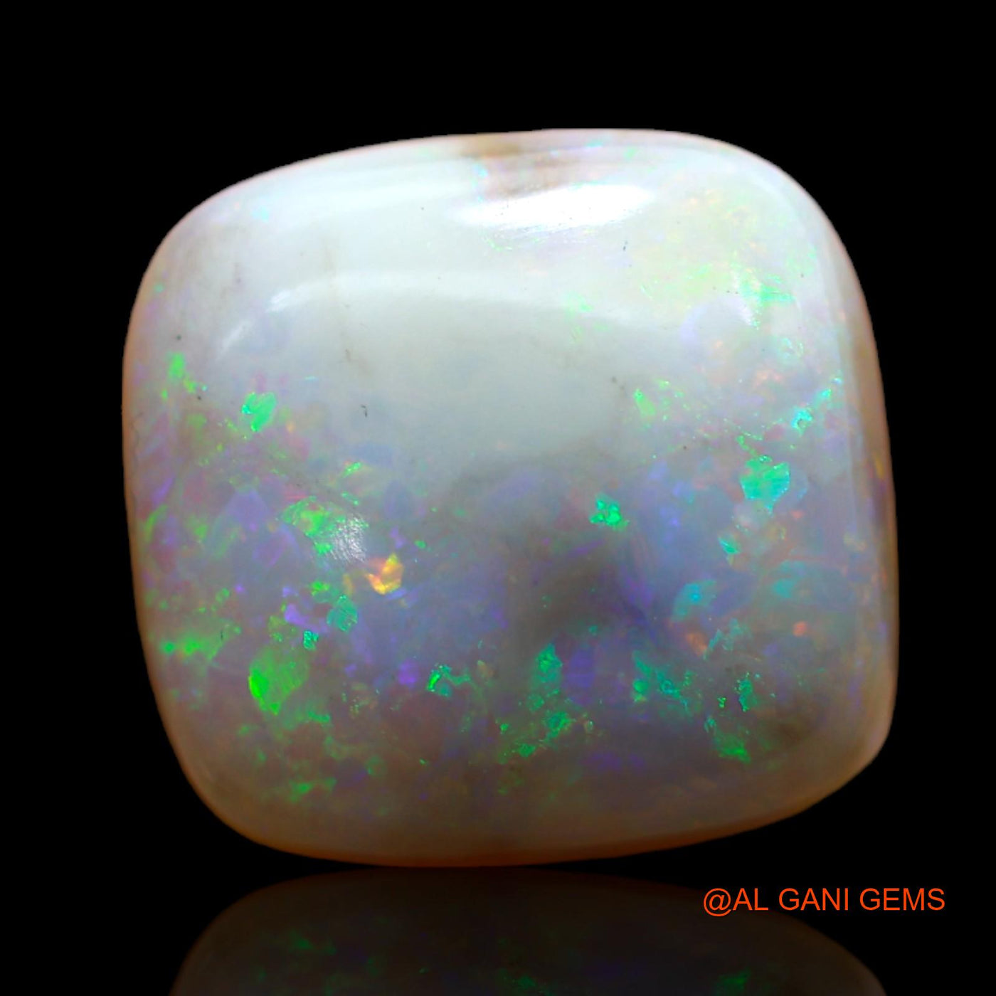 7.00 Cts Natural Australian Fire Opal Loose Gemstone Square Cabochon 13x13x5 mm AB-519