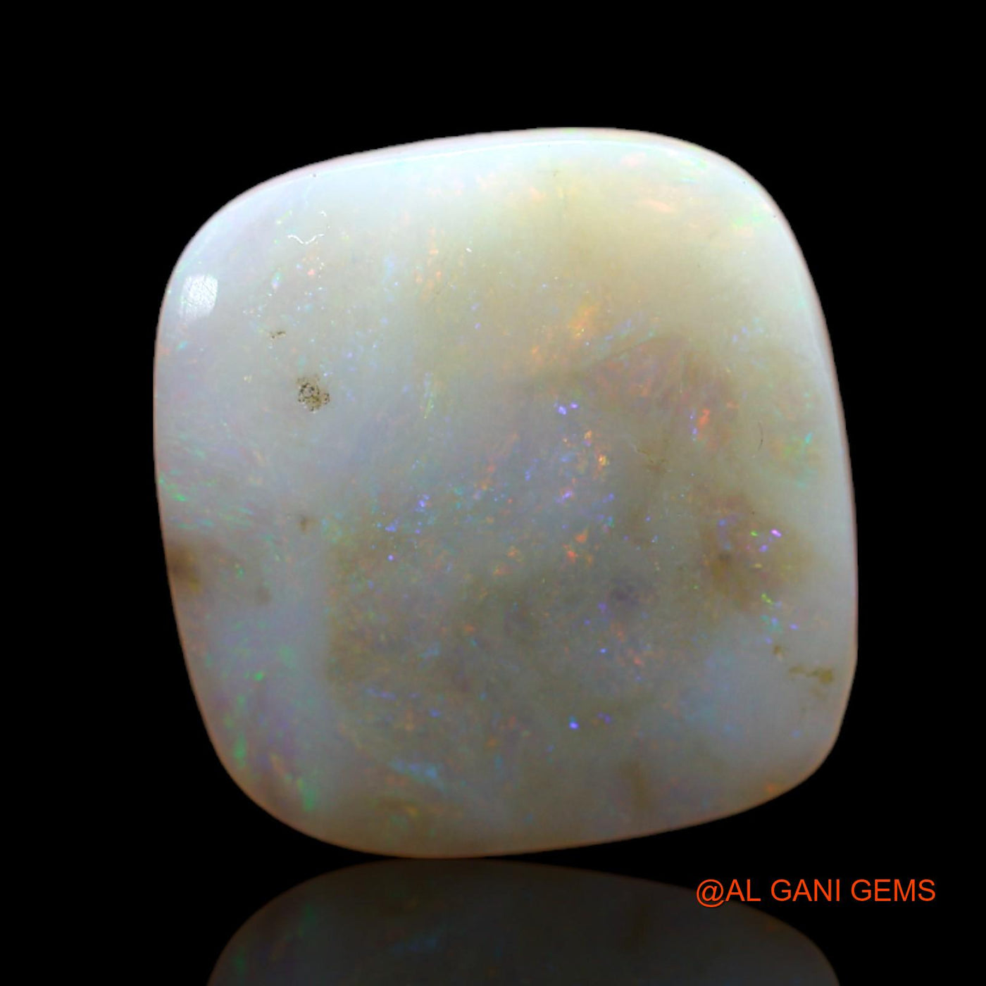 7.00 Cts Natural Australian Fire Opal Loose Gemstone Square Cabochon 13x13x5 mm AB-519