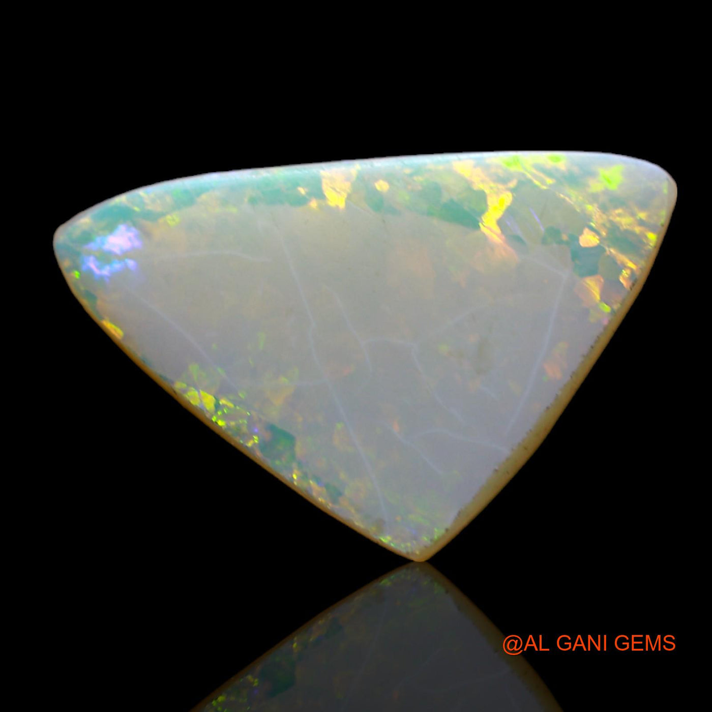 3.00 Cts Unheated Australian Fire Opal Loose Gemstone Trillion Cabochon Natural 18x13x3 mm AB-522