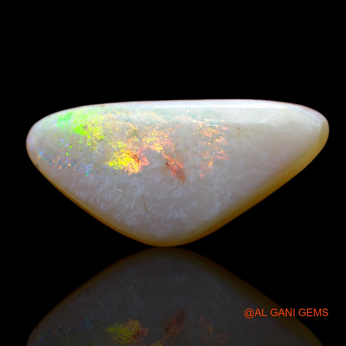 5.00 Cts Unheated Australian Fire Opal Loose Gemstone Trillion Cabochon Natural 19x9x5 mm AB-528