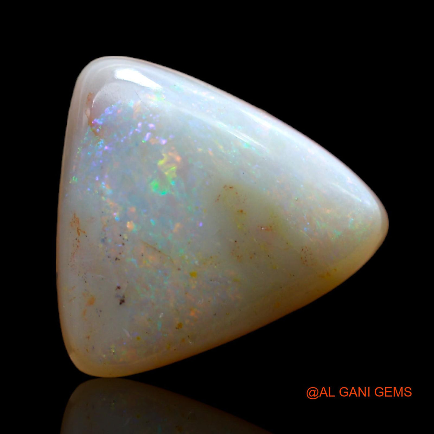Natural Fire Opal Gemstone 6.00 Cts Loose Trillion Cabochon From Australia 15x13x6 mm AB-529
