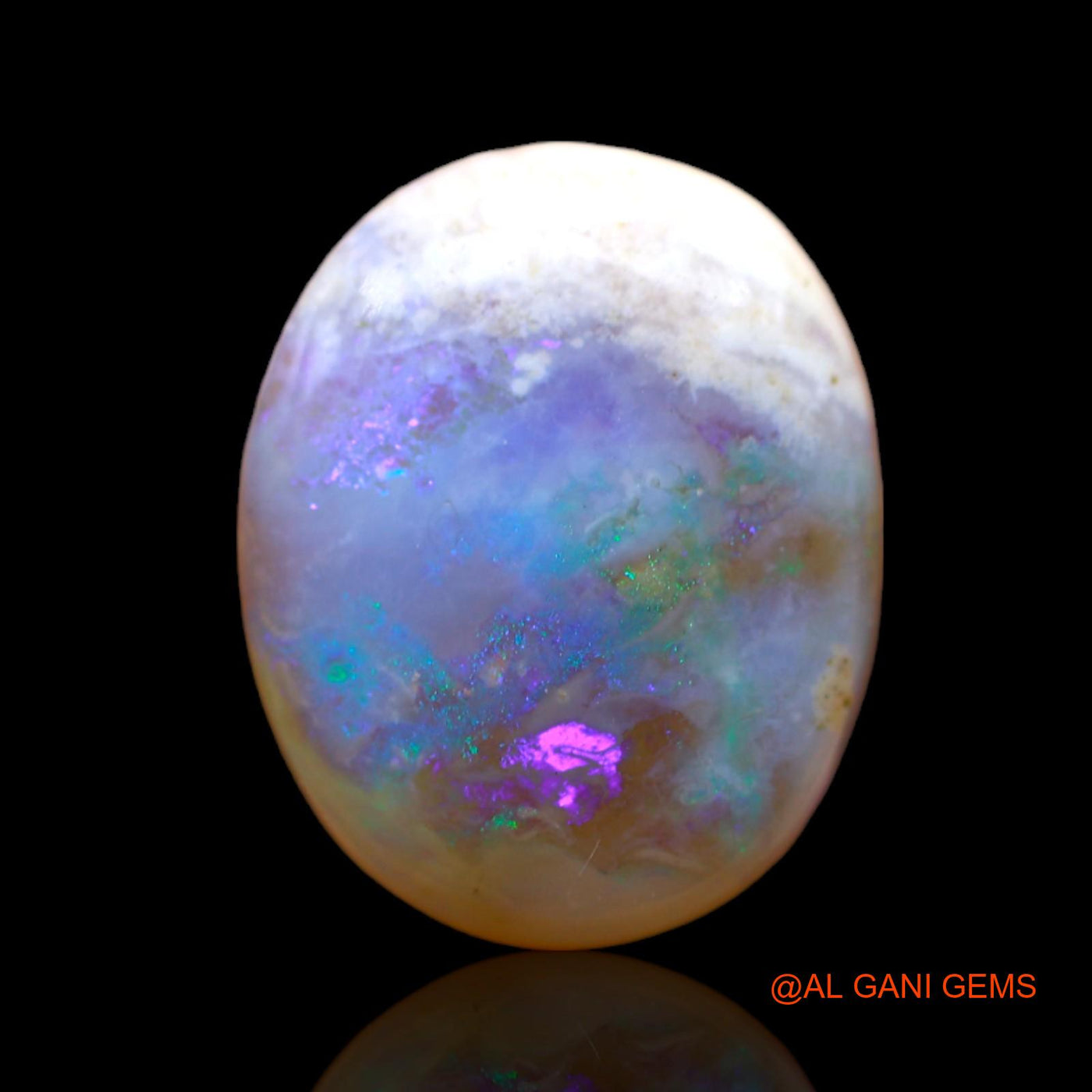 7.00 Cts Unheated Australian Fire Opal Loose Gemstone Oval Cabochon Natural 15x12x2 mm AB-531