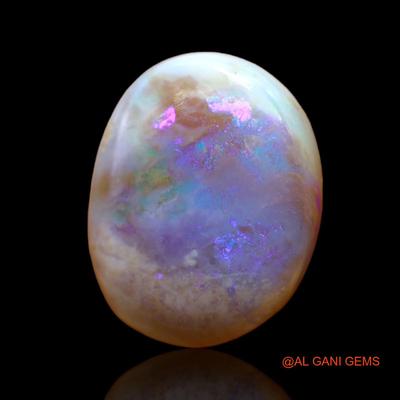 7.00 Cts Unheated Australian Fire Opal Loose Gemstone Oval Cabochon Natural 15x12x2 mm AB-531